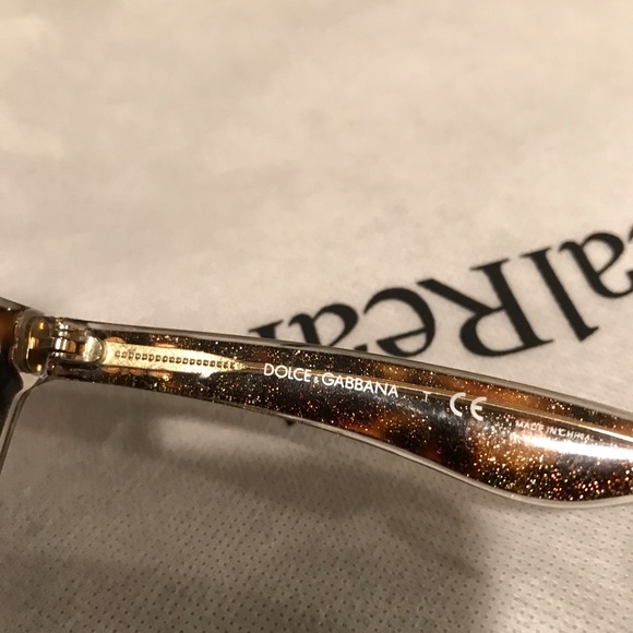 Dolce & Gabbana Tortoise shell print sunglasses sparkly D&G monogram - Picture 9 of 13
